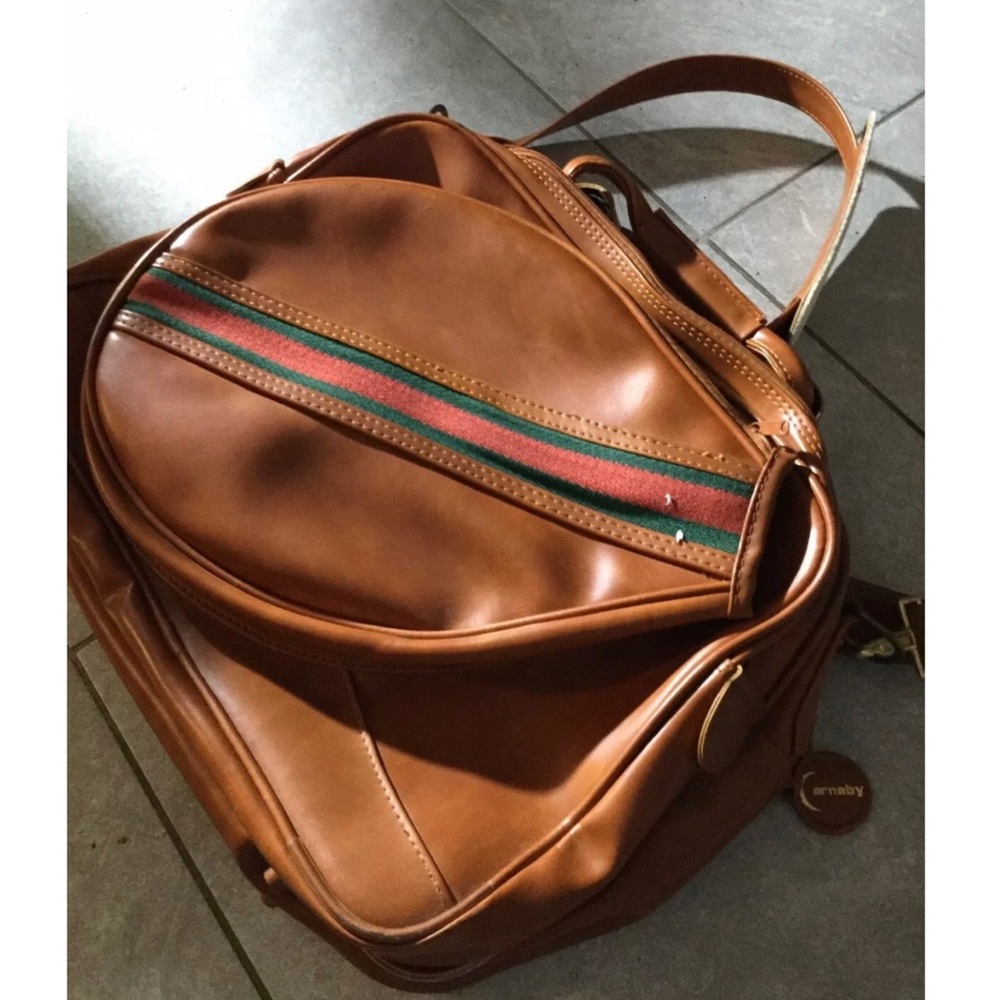 Vintage Carnaby Leather Tennis Bag